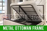 Metal Frame Ottoman Gas Lift Storage 