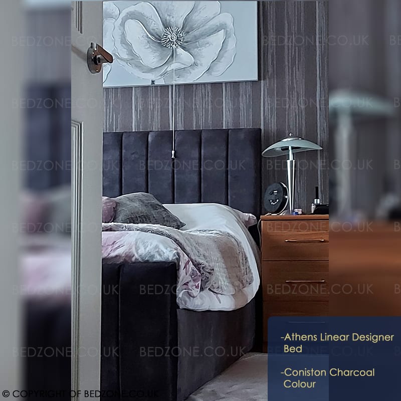 Linear wingback bed cheap