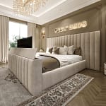 2025 Bedflix® Duke TV Bed frame (3 Piece Headboard)