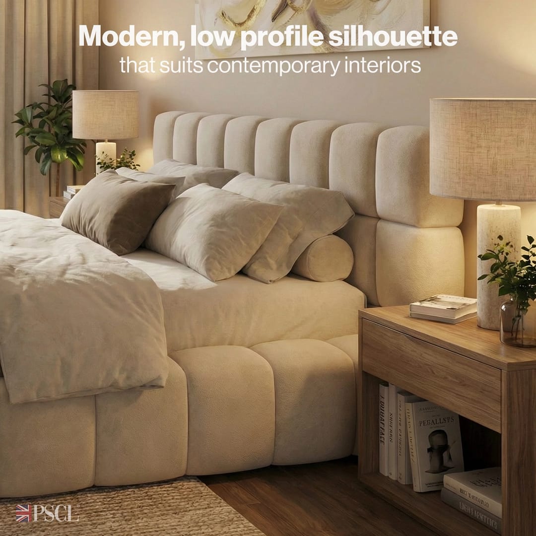 Modern, low profile silhouette that suits contemporary interiors