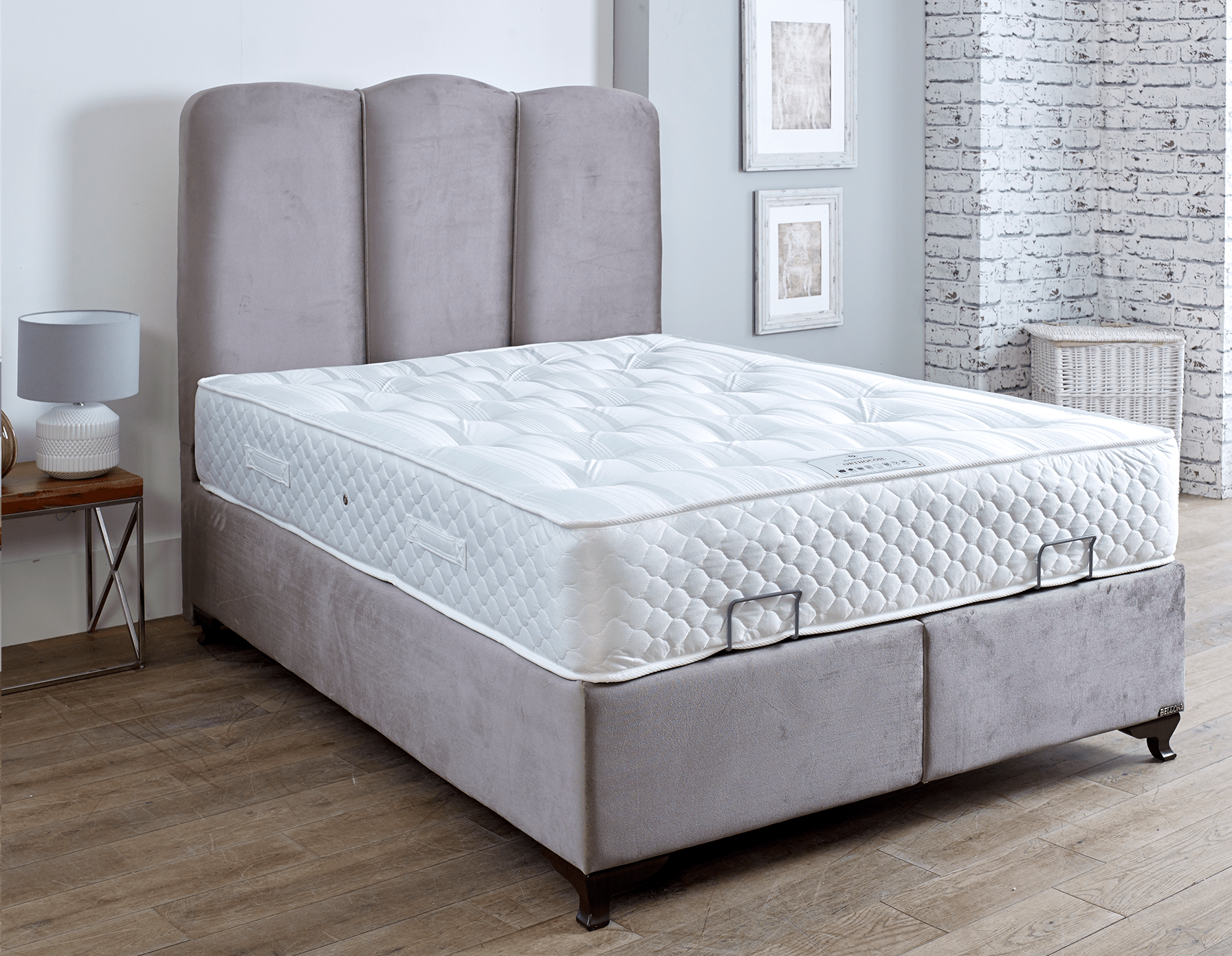 Oxford Solid Base Ottoman Bed Dual Storage Compartments PASCAL BEDS UK