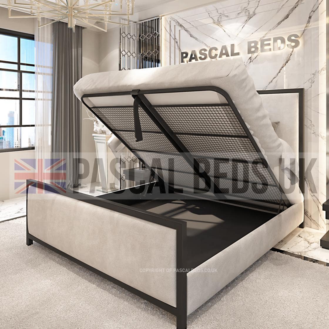 Washington Bed with Black Metal Frame PASCAL BEDS UK