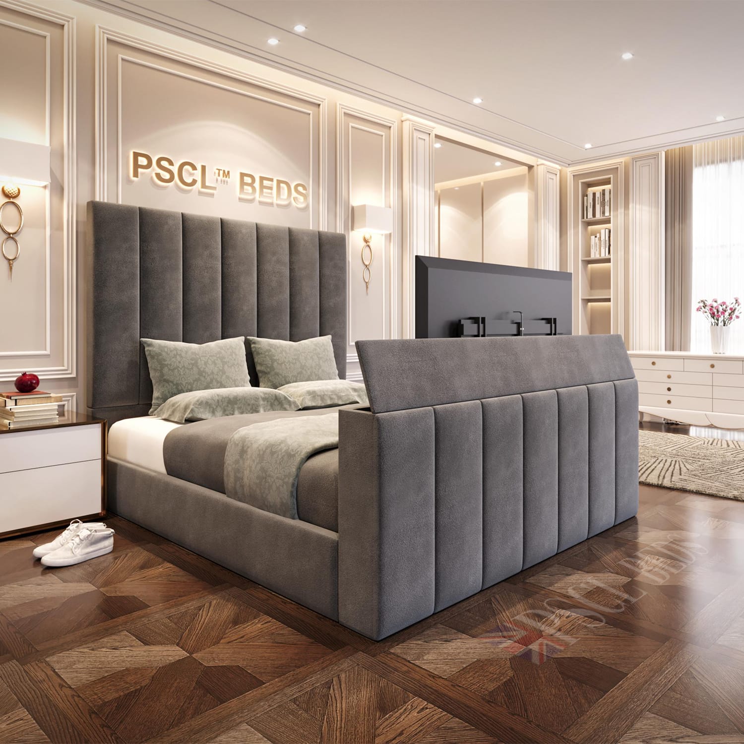 2026 Bedflix® TV Bed Frame (27" to 43") - PSCL™ Beds - PSCL™