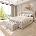Kendal Butterfly Wingback Bed