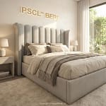 2025 Tulip Wingback Art Deco Bed