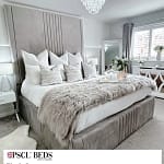 Las Vegas Bed from PSCL Beds in Plush Grey Colour