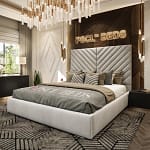 2024 Silver Fern Bed with High Headboard (2-Piece Headboard)