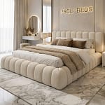 2025 Cloud of Boucle Cream bed frame
