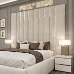 The Grand Bed Frame – Luxury Upholstered (With metal lining)