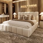 2025 Teddy-Orlando Bed frame (Optional Ottoman Storage)